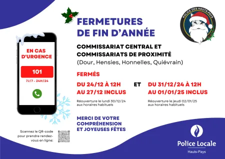 Fermeture fin d'année 2024