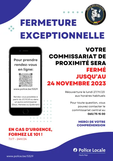 Fermeture SAP Honnelles