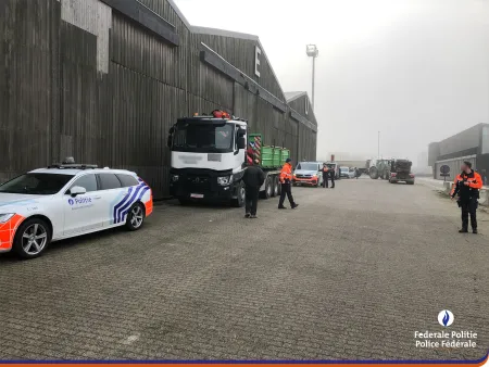 Action commune de contrôle de poids-lourds dans le port de Gand