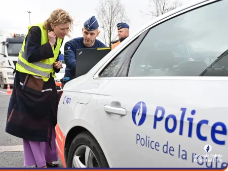 Vaste action de contrôle du transport lourd le long de la E40 à Wetteren : 154 des 215 véhicules contrôlés étaient en infraction 